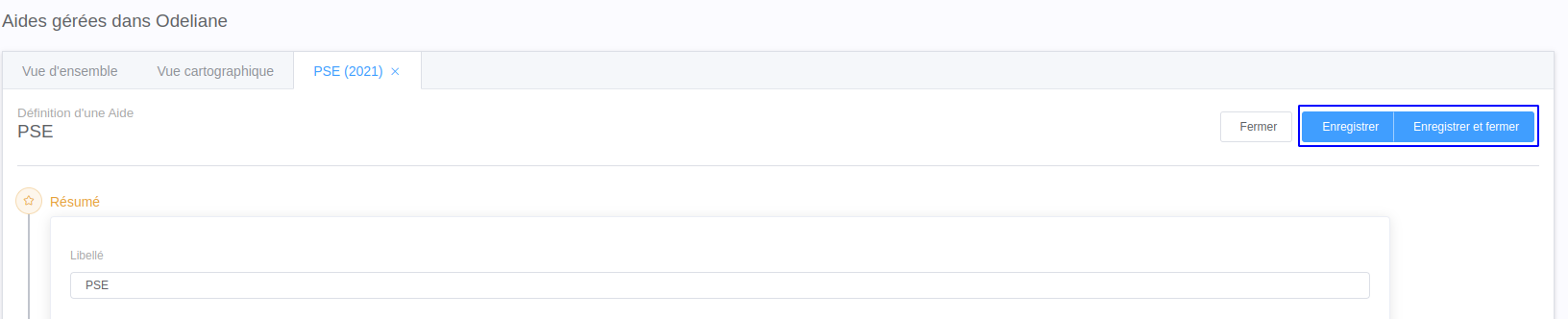 aide gérées partie critères création