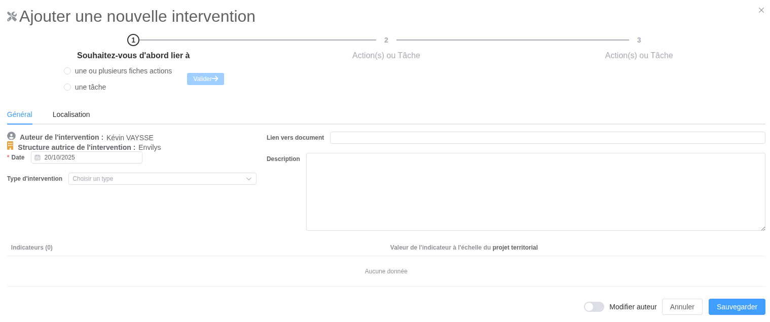 formulaire intervention