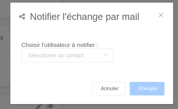 Formulaire de notification d'un échange