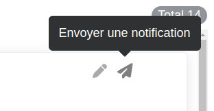 bouton de notification d'échange