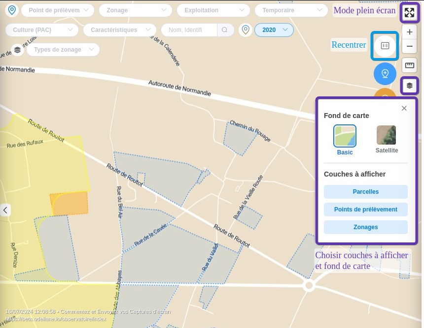 observatoire options carte